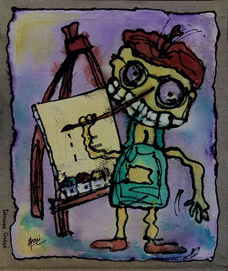 occitanie_peinture, occitanie_art, artiste_occitanie, denise grisi, outsider_art, art_brut, art_cahors, art_france, portrait peintre, art 