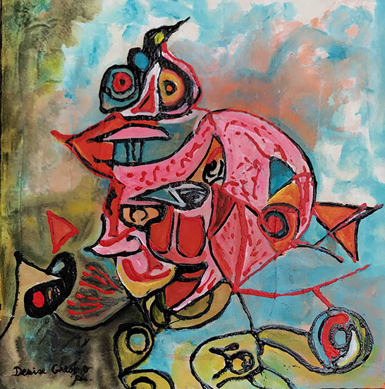 dripping,outsider art,art singulier, denise grisi,